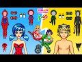 Paper dolls Miraculous LADYBUG and CAT NOIR become parents