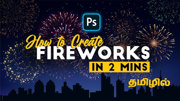 How to create Fireworks in 2 mins using photoshop 🎆 Adobe Photoshop tutorials