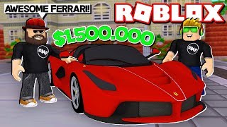 MY BRAND NEW $1,500,000 FERRARI LAFERRARI in ROBLOX VEHICLE SIMULATOR | DRAG RACES | CAR STUNTS