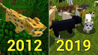 Evolution of Cats in Minecraft 2012 2019
