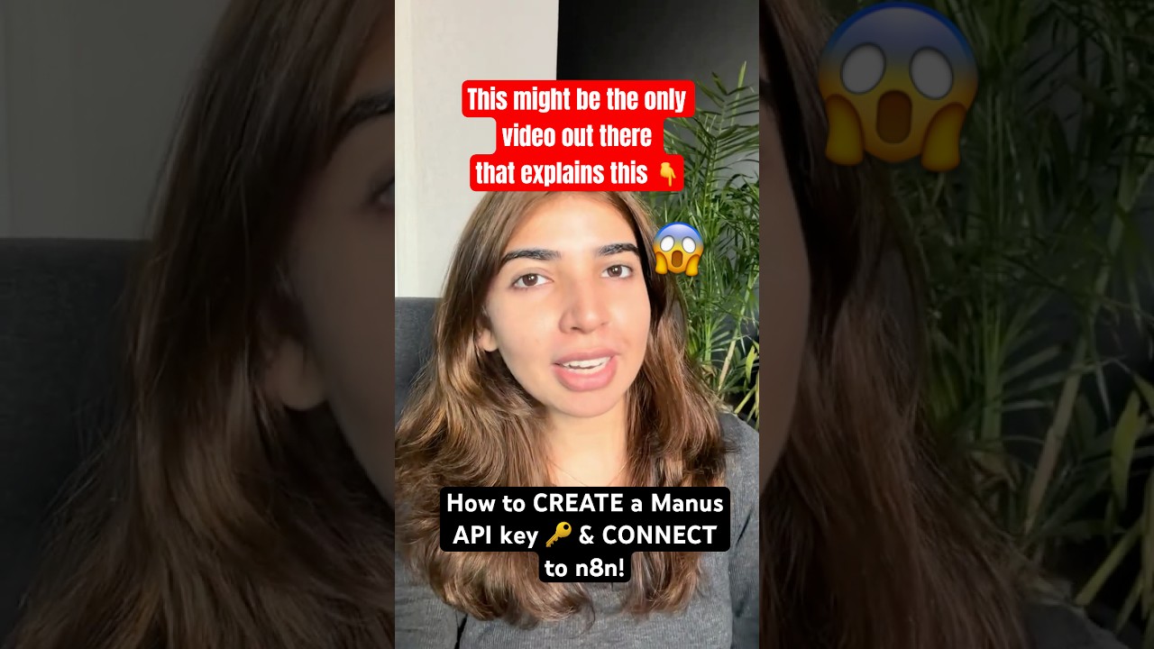How to create your Manus API key and connect to n8n