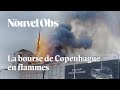 A Copenhague, un incendie ravage la bourse historique du Danemark