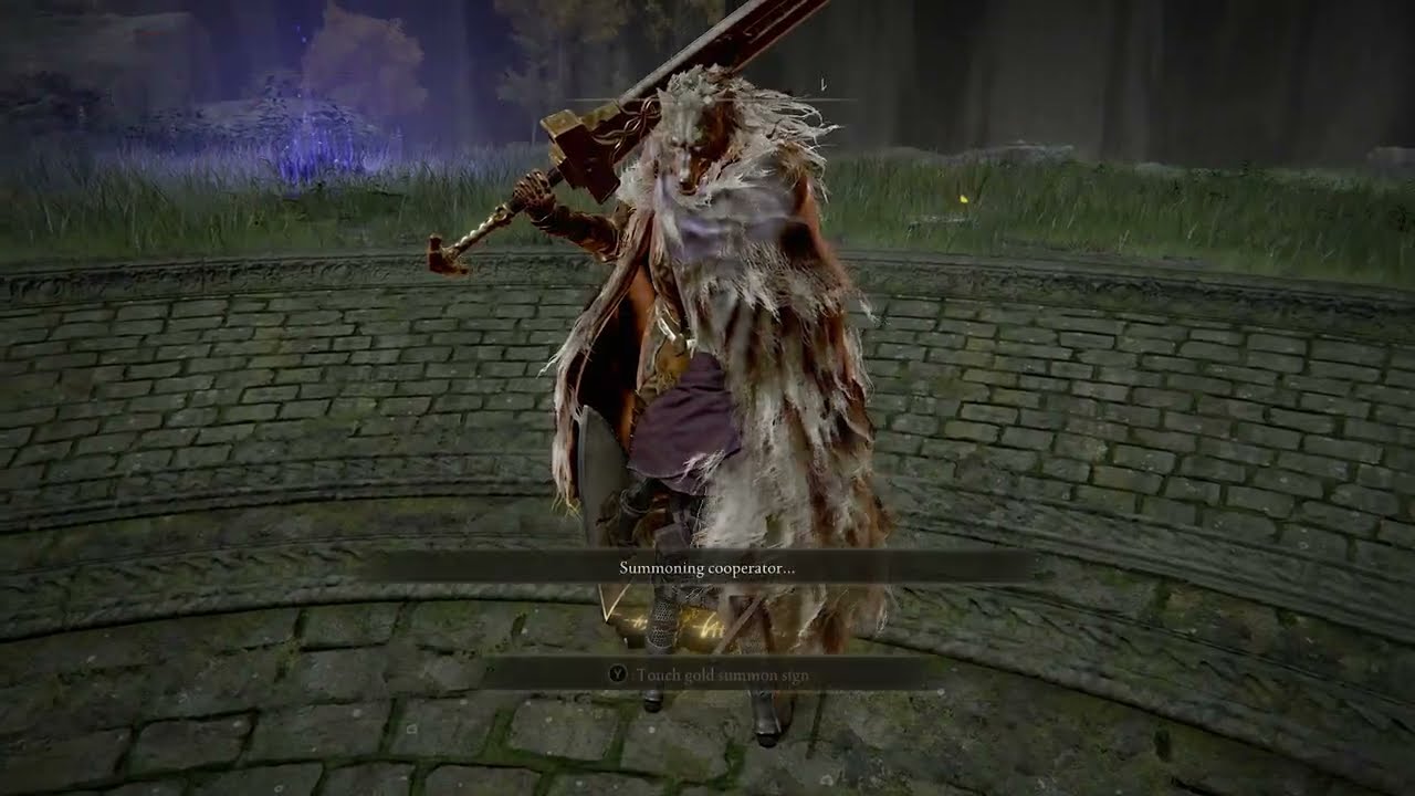 Elden Ring Defeat Bloodhound Knight Darriwil with Blaidd Half Wolf Get