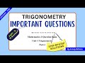 M 11(B) : Q.11 - Q.20 |  M1 - Trigonometry | MCQ |  RGPV Diploma Question Bank
