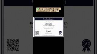 🎉Completed Responsive Web Design certification from FreeCodeCamp#freecodecamp#responsivedesign