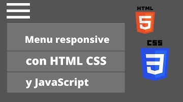 Como hacer menu responsive con HTML CSS y JavaScript