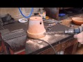 Melt aluminium in a flower pot furnace