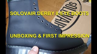 Solovair Derby 8-eye Greasy Boots: Unboxing & First Impression #Solovair #DHL + SURPRISE Mail Call screenshot 3