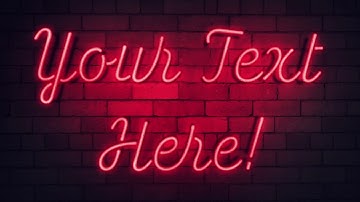 Neon Sign - Customisable animated video loop