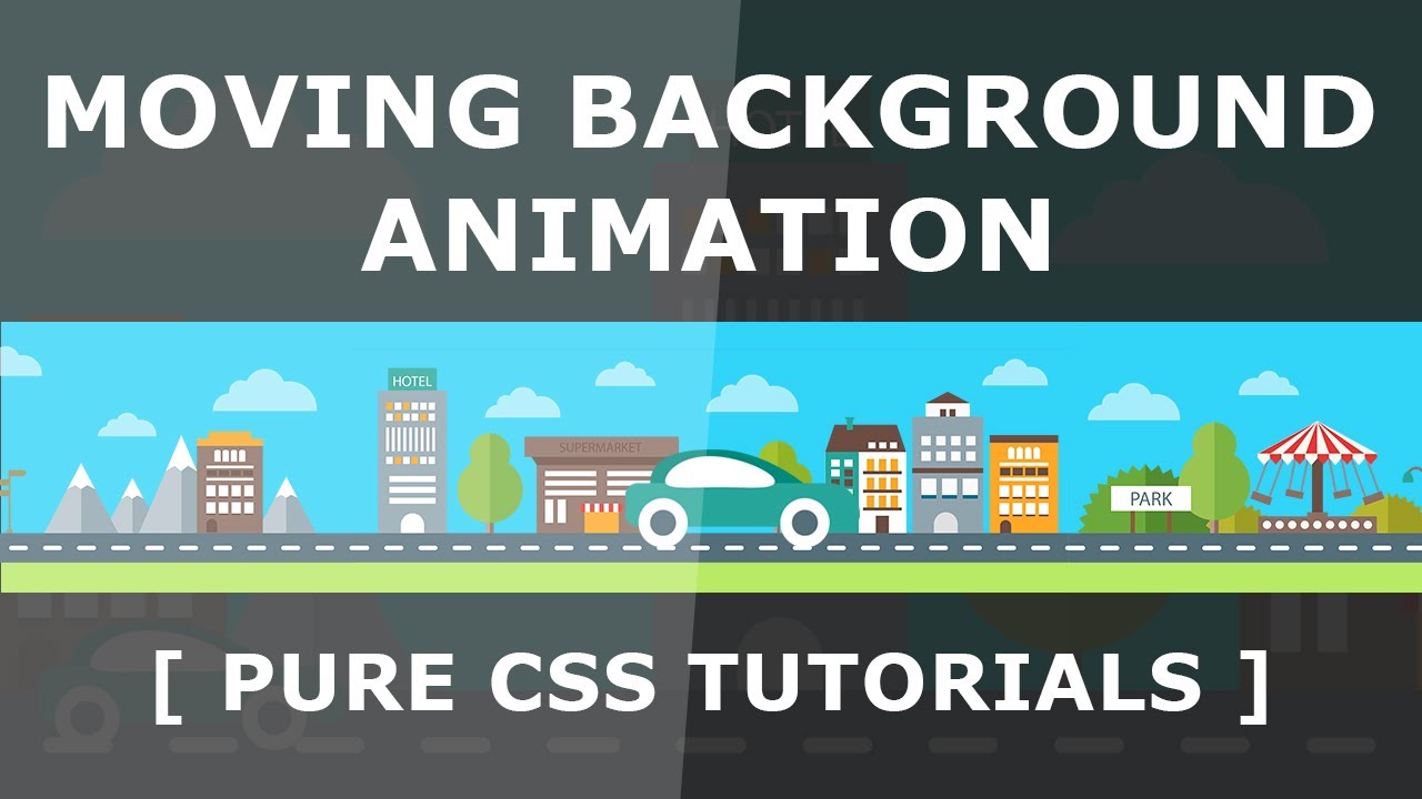 Pure Css Moving Background Image Css Animation With Keyframes Repeat Css Tutorial Moving Backgrounds Css Animation Effects