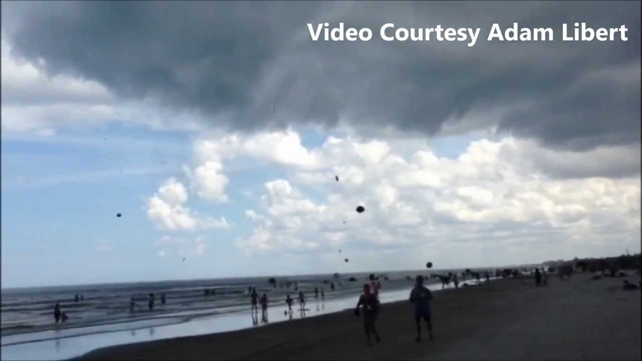 Gustnado Sends Umbrellas Flying In Cocoa Beach YouTube