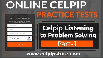 Celpip Listening Test  Part 1: Listening to Problem Solving Sample 2