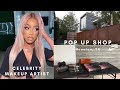 Hair Entrepreneur Vlog • Pop Up Shop in Houston at NBA Player House + Celebrity MUA Does My Makeup