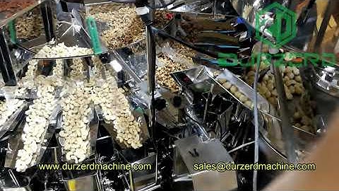 Mixed nuts packing machine  32 heads weigher Mixed products weigher----DURZERD PACKAGING MACHINERY