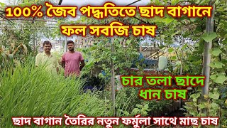 সম্পূর্ণ জৈবভাবে ছাদে বাগান করার সুন্দর পরিকল্পনা দিল বর্ধমানের অশোকদা /special rooftop Garden/