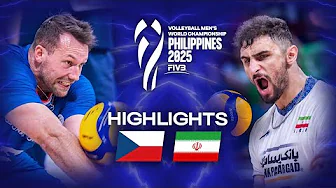 Czechia 🇨🇿 vs. Iran 🇮🇷 - Quarter Final | Highlights | Men's World Championships 2025
