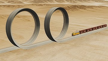 Impossible Double Loop Rail Tracks Vs Trains Crossing - BeamNG.Drive
