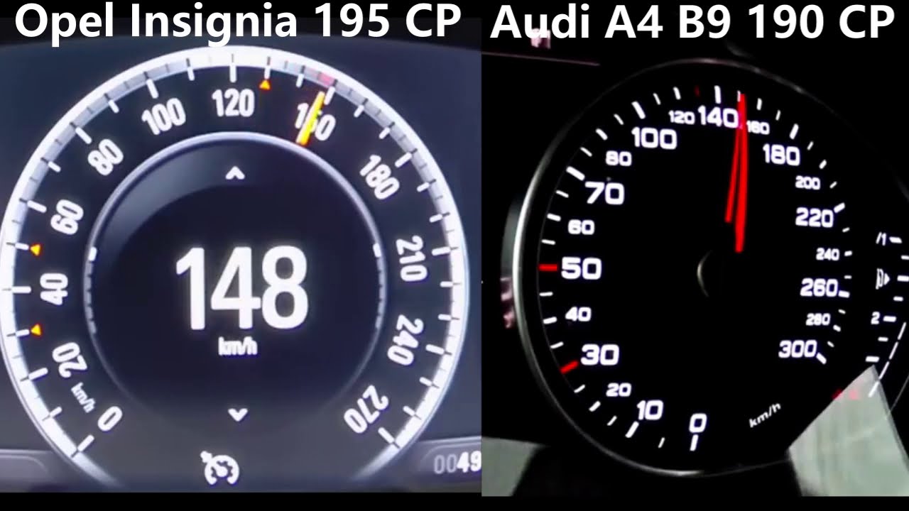 0 225 Opel Insignia Biturbo 2 0 Cdti 195 Cp Vs Audi B9 2 0 Tdi 190 Cp Youtube