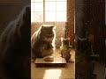 朝陽に包まれ、猫と小さな友の心温まるラーメン準備 🌅🐾|Morning's Embrace: Cat & Mouse's Gentle Ramen Prep 🌅🐾