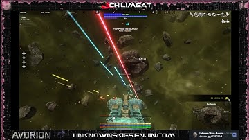 What battle is like in avorion at the Xanion Level.  The Ship im flying is "Kindlers Fury".