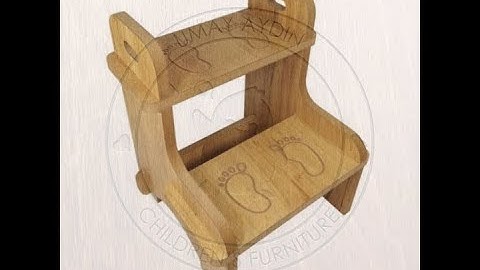 Montessori wooden step stool baby bath & WC ladder cnc file,file cnc,laser cutting