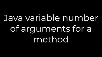 Java :Java variable number of arguments for a method(5solution)