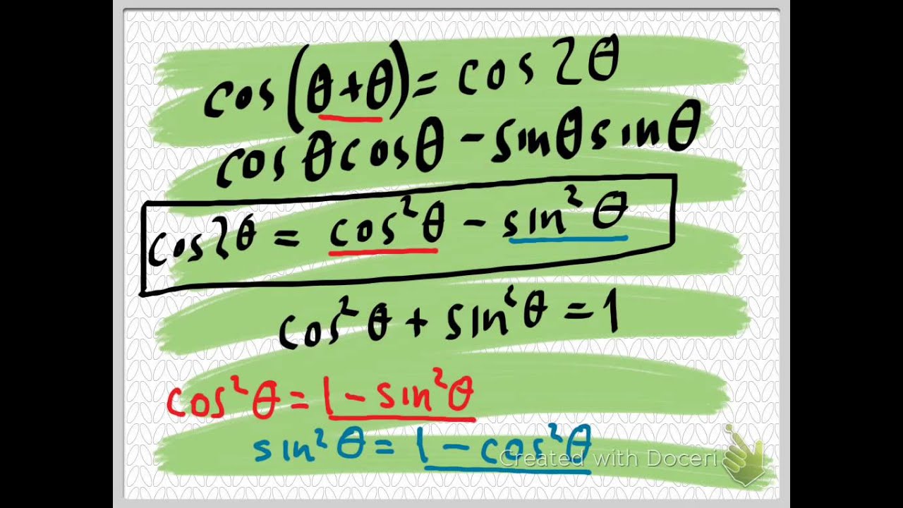 Deriving The Double Angle Formulas YouTube Deriving The Double Angle Formulas YouTube