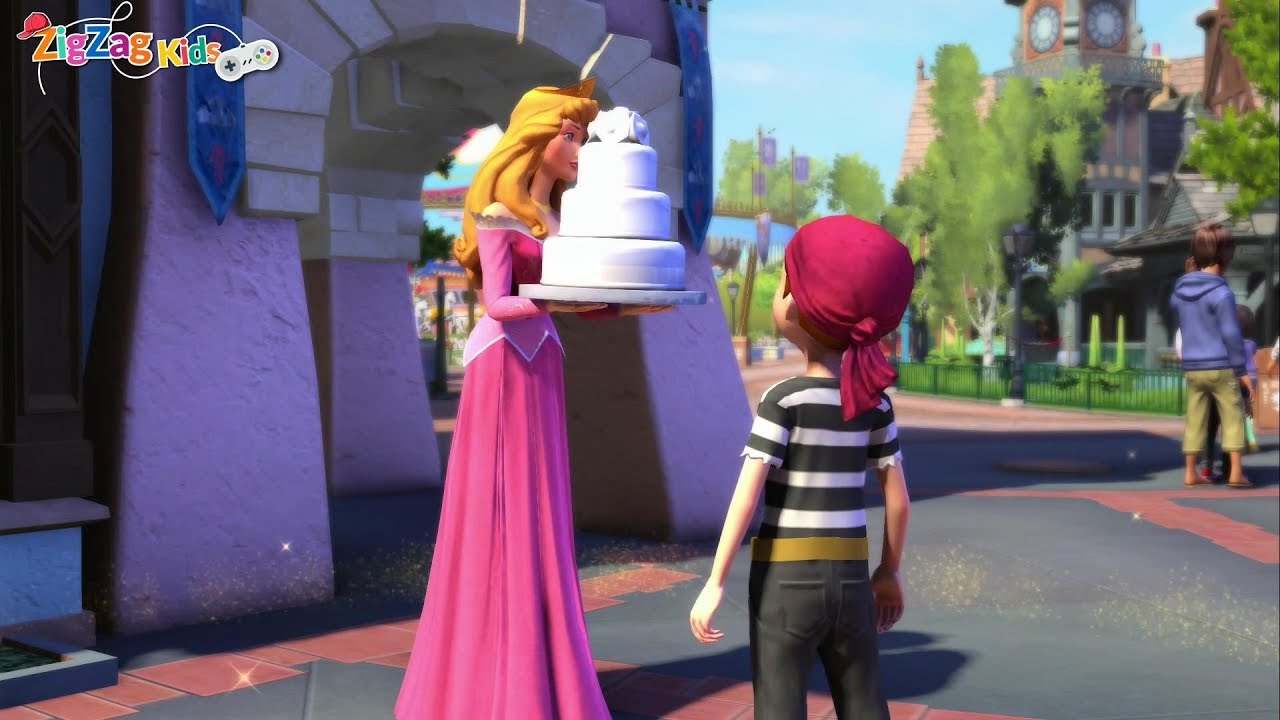 Help Sleeping Beauty "Aurora" Make The Cake | Disneyland Adventures | Episode 12 | ZigZag Kids HD