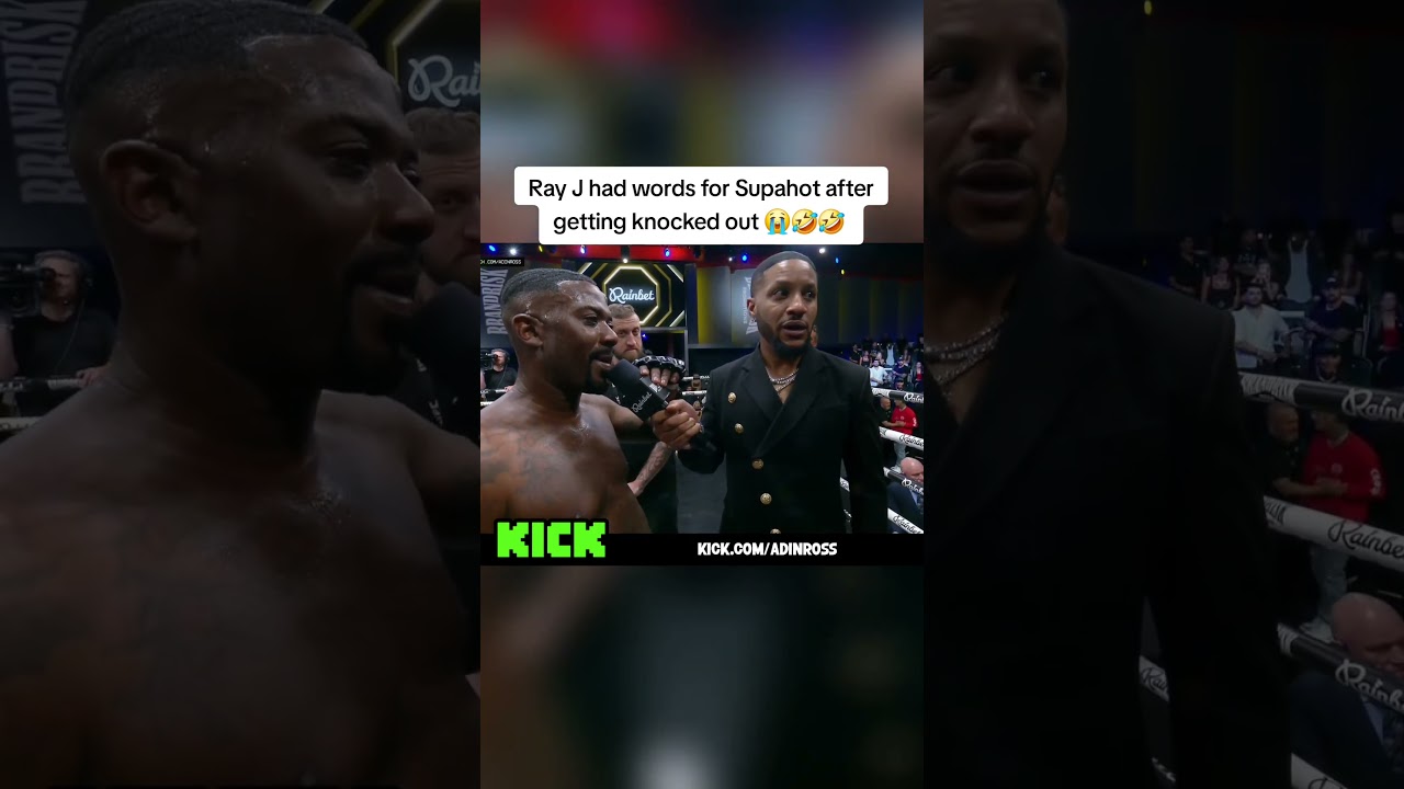 Ray J had words for Supahot after getting knocked out 😭🤣 #adinross