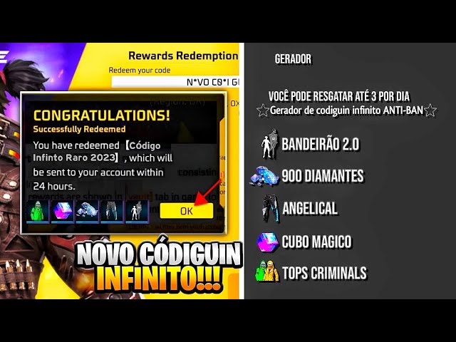 Gerador De Codiguin FF: Recompensas Épicas No Free Fire