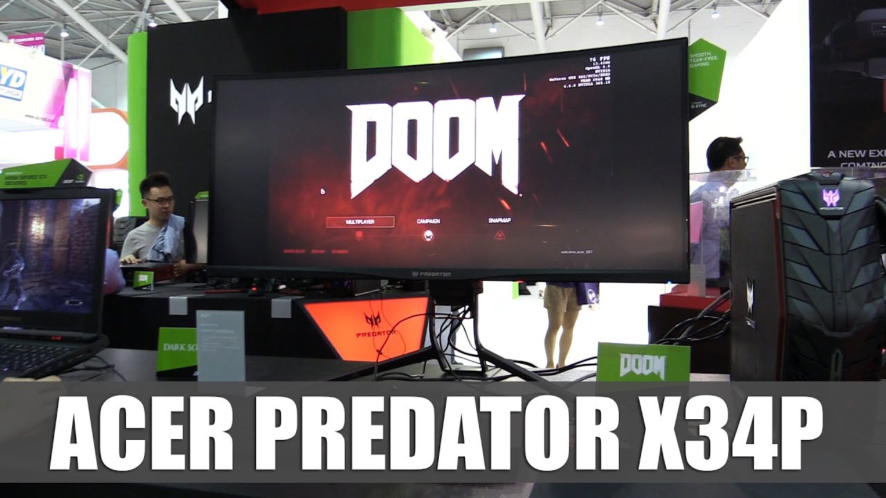 Acer Predator X34P Ultrawide Curved Gaming Monitor (Computex 2016) | Allround-PC.com - YouTube