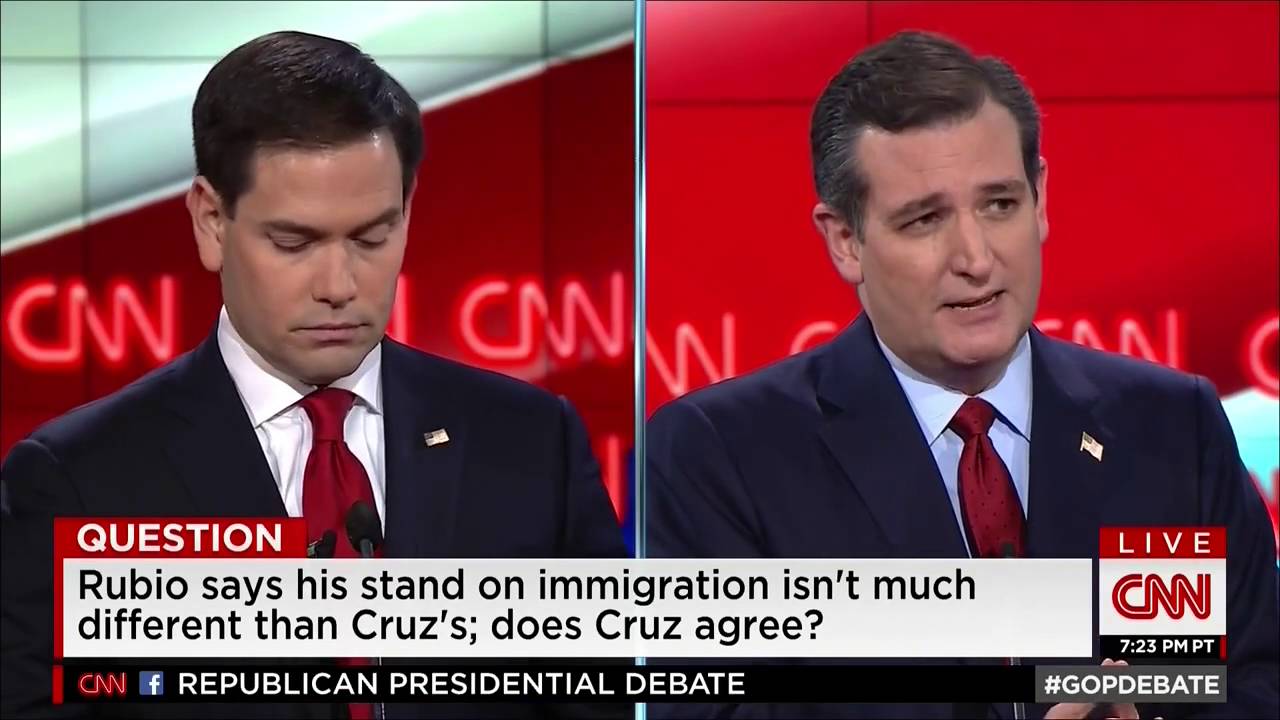 Rubio, Cruz have fierce exchange over immigration policies at CNN debate