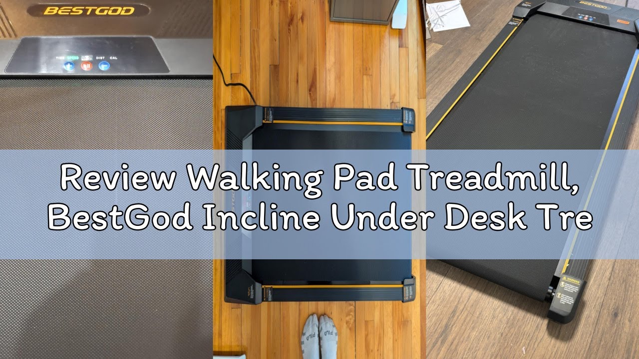 Review Walking Pad Treadmill, BestGod Incline Under Desk Treadmill 330lbs Capacity, 2.5HP Portable T