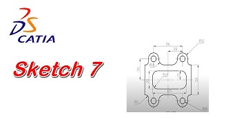Bài tự luyện sketch số 7 trên Catia V5 | Tự học Catia mới nhất