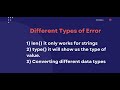 Lesson 2 Part 2: Python Type Conversion and Type Error