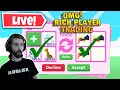 🔴 Adopt Me LIVE Trading in a RICH SERVER (ROBLOX)