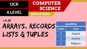 85. OCR A Level (H046-H446) SLR14 - 1.4 Arrays, records, lists & tuples