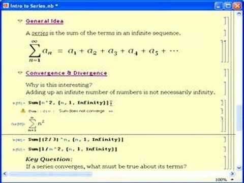 Notebook Lessons in Mathematica 6 with Abby Brown