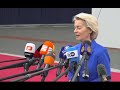 President of European Commission Ursula Von Der Leyen says she is glad to be in Armenia