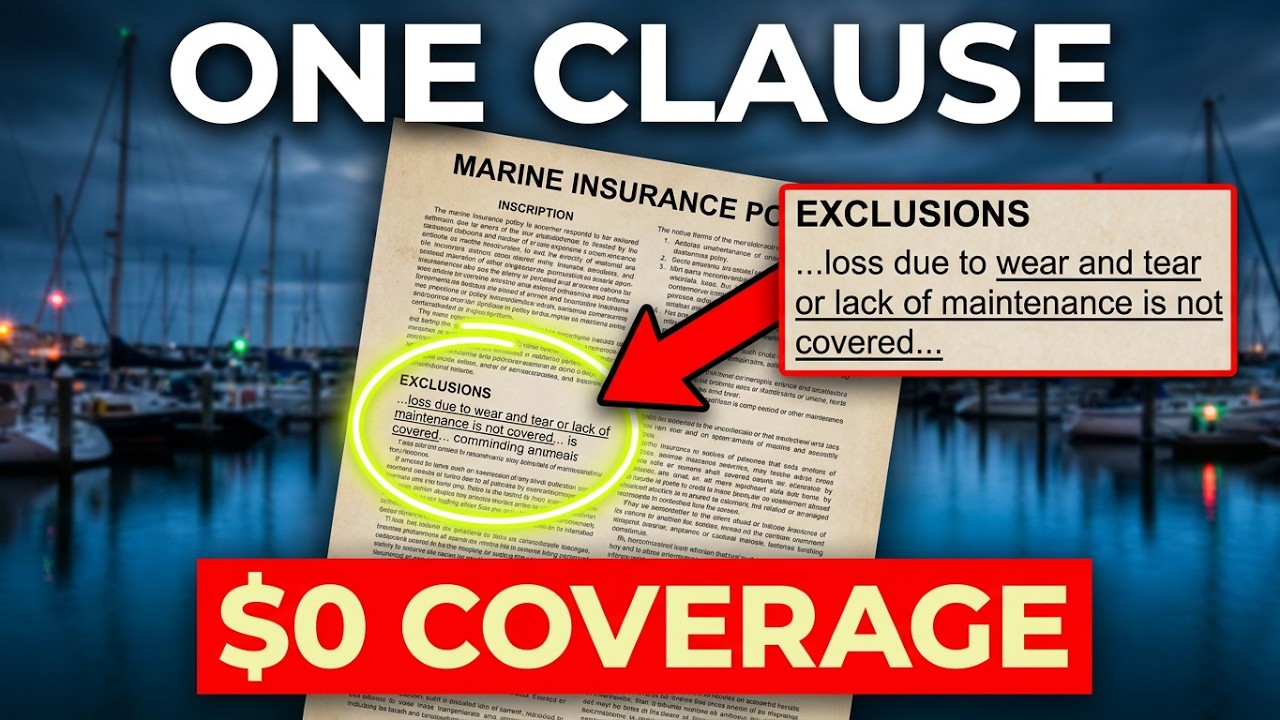 ⁣Sailing Insurance Has One Clause That Voids Everything. Almost Nobody Reads It First.