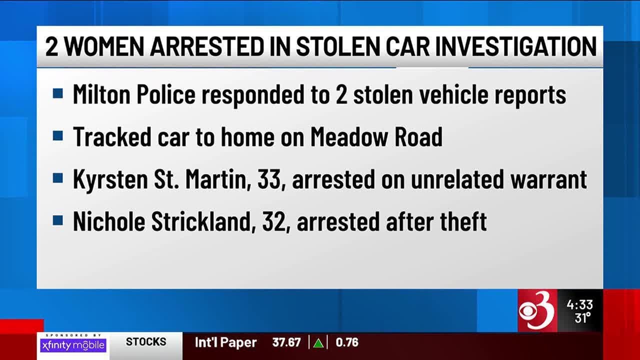 2 women arrested in connection with Milton car thefts - YouTube
