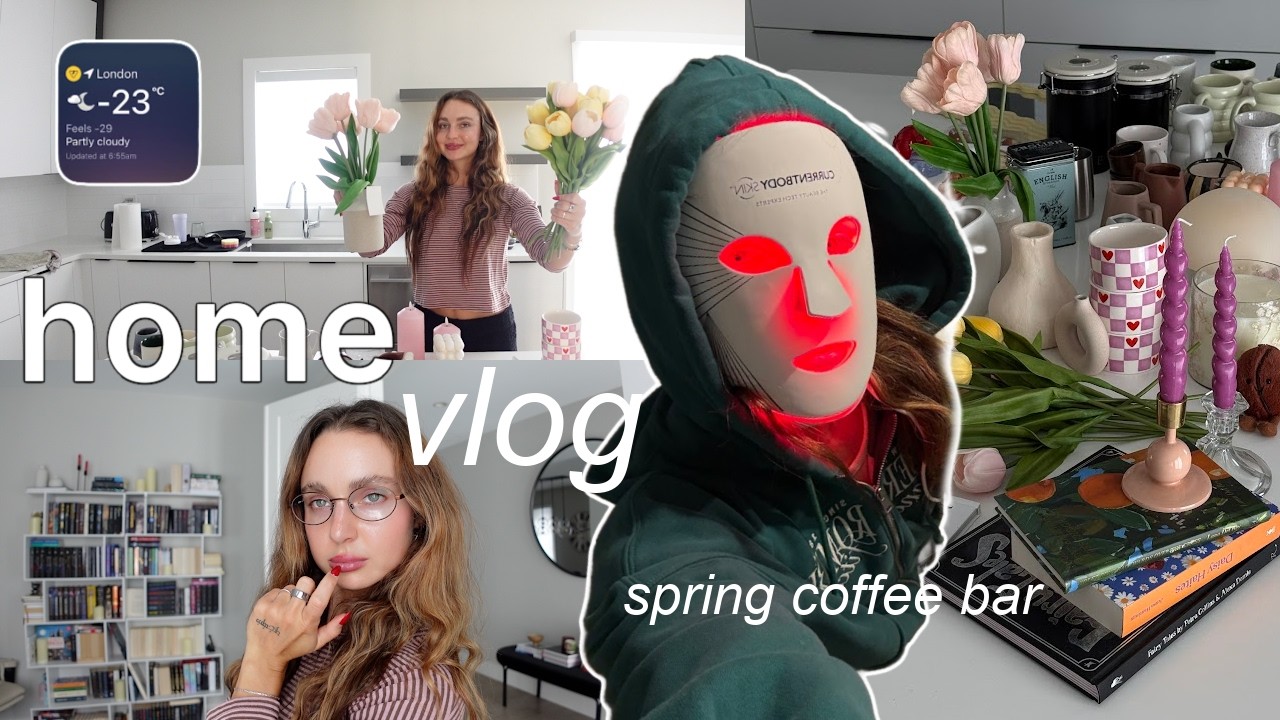 spring coffee bar... because I can't look at my winter decor any longer.