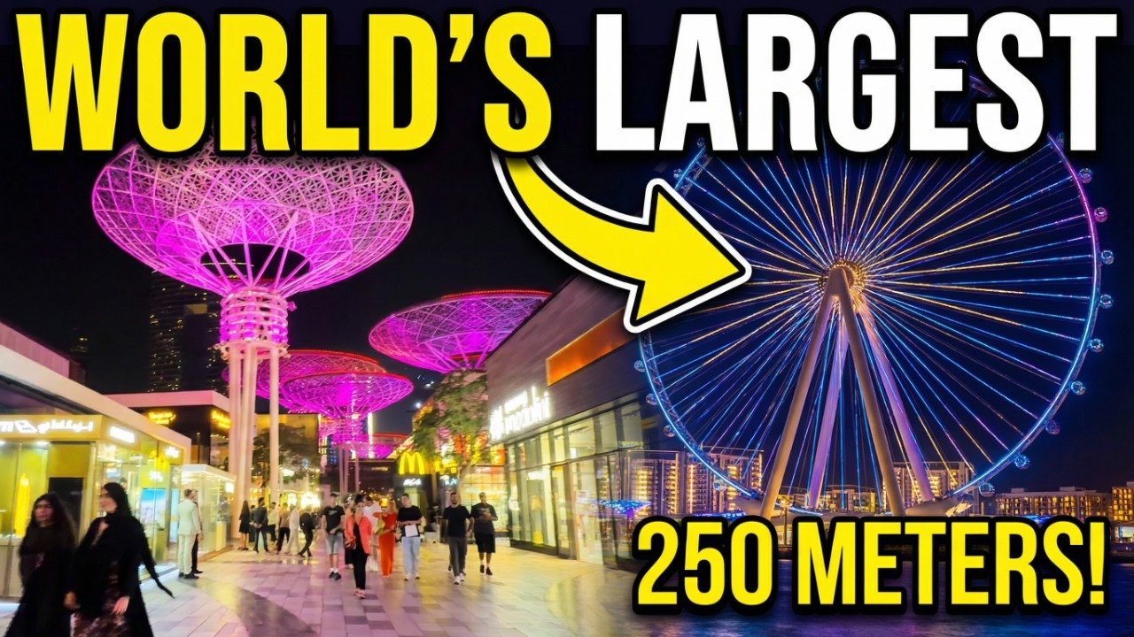 Ain Dubai 🇦🇪 Walking Tour | World's Tallest Ferris Wheel | Saturday Evening