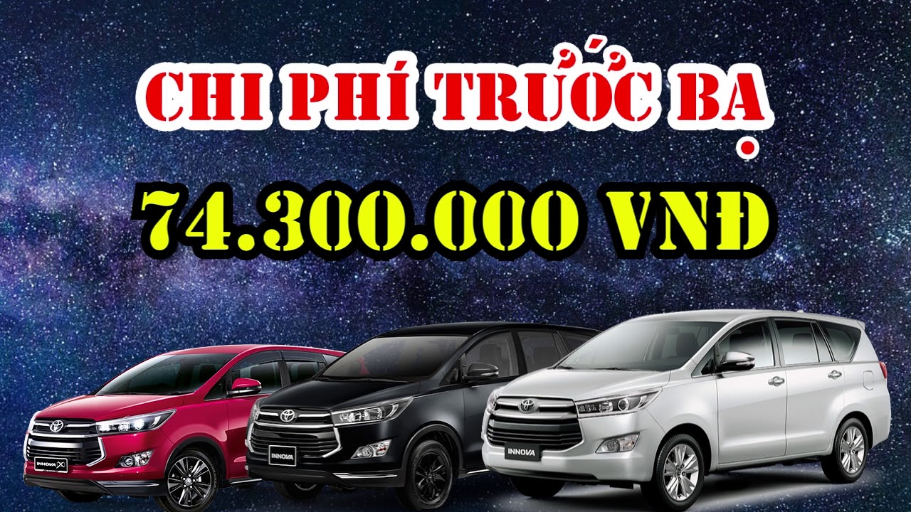 Chi phí xe Toyota Innova E 2018 lăn bánh tại Bình Dương, Bình Phước ...