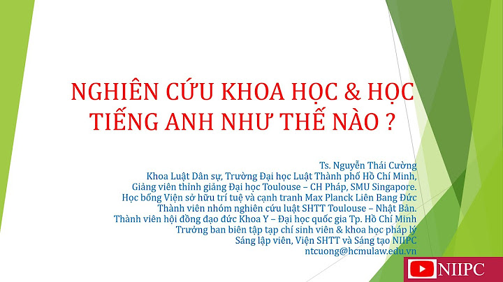 Nghiên cứu khoa học là gì trong tieng anh