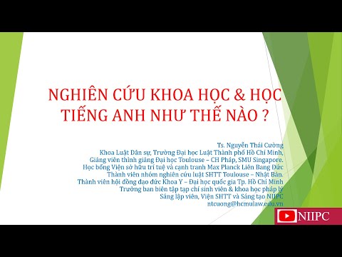 Video NGHIÊN CỨU KHOA HỌC & HỌC TIẾNG ANH NHƯ THẾ NÀO ? - YouTube