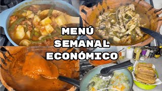 MENÚ SEMANAL ECONÓMICO CON $150 PESOS #8/FABI CEA