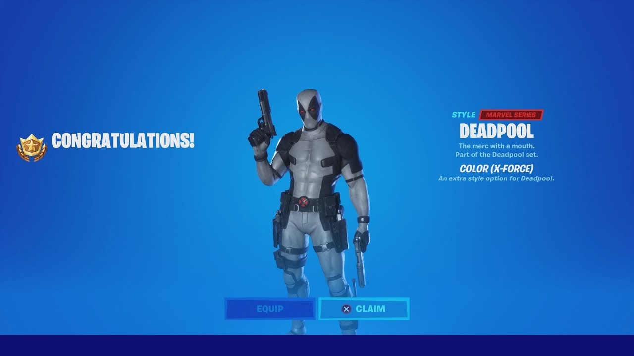 How To Actually Unlock The X Force Deadpool Style In Fortnite How To Get X Force Deadpool Youtube