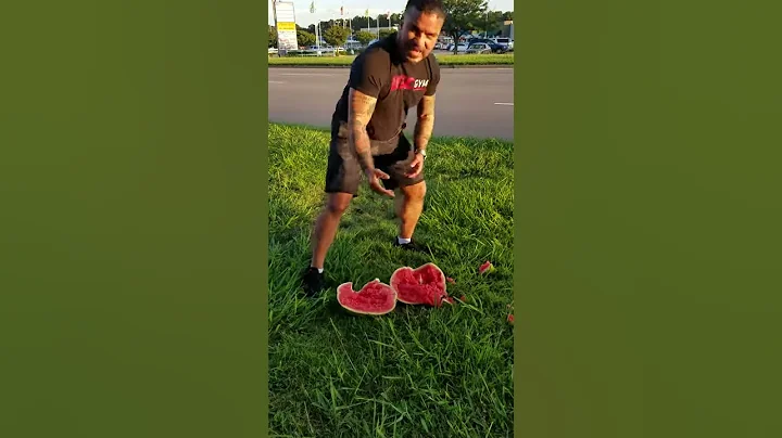 Nelson the Tyrant Lebron smashes watermelon with a...