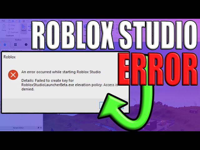 An Error Occurred While Starting Roblox Studio Açılmıyor I Error Opening  Hatası Fix Hatası Çözüm2021 